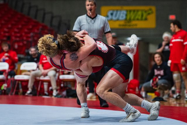Minot State Men’s Wrestling vs NCTC - Captured at Minot State Dome on Nov 23, 2024 in Minot, North Dakota nnPhoto by Sean Arbaut